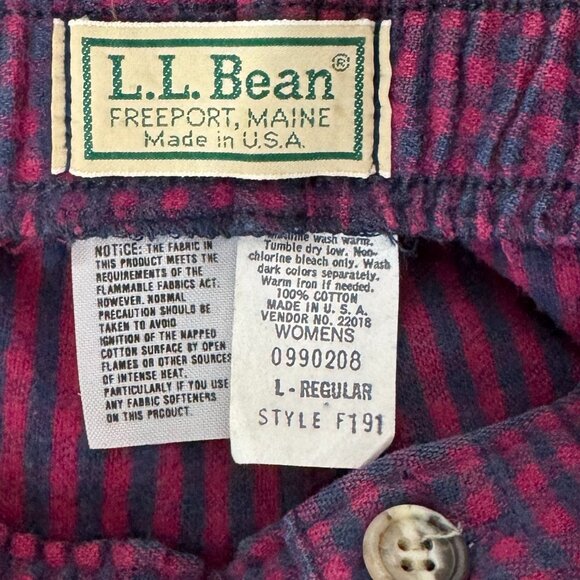 Vintage LL Bean Flannel Pants - Picture 4 of 5